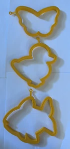 Menge 3 Neu Silikon Antihaft Pfannkuchen/Ei Formen ~ Ente, Fisch, Schmetterling - Bild 1 von 4