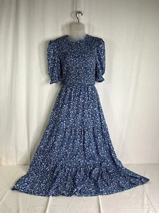 NWT BTFBM Women's Blue Floral Maxi Dress - Size S - Picture 1 of 4