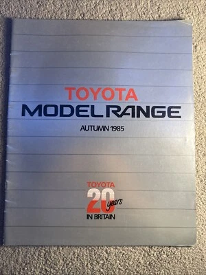 Toyota Model Range Brochure Autumn 1985 - Image 1 of 4