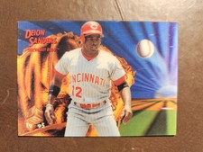 1995 Sportflix Deion Sanders Cincinnati Reds Baseball Card #4