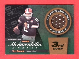 2000 PIECE OF GAME Tim Couch SP MEMORABILIA MARKER JERSEY CARD #TC2B #d 013/300 - Picture 1 of 2