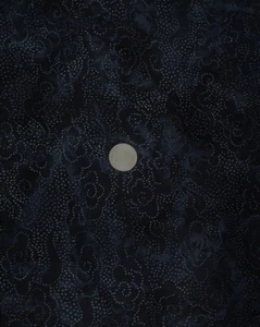 2 Yd Unbranded Cotton Quilt Fabric-Batik Blue w/Tiny White Floral Dot Pattern - Picture 1 of 1