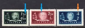 131 - YUGOSLAVIA 1948 - Yugoslav Academy of Arts and Sciences - ERROR - MNH Set - Picture 1 of 2