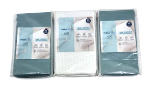 Therapedic 400 Thread Count Standard Queen Pillowcases Teal & Polka Dot Color - Picture 1 of 1