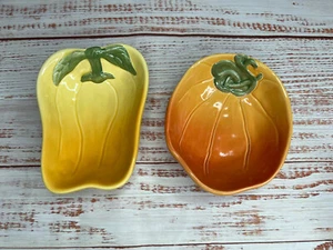 Williams Sonoma Jardín Potager 2 cuencos de inmersión de otoño calabaza y pimienta amarilla - Imagen 1 de 9