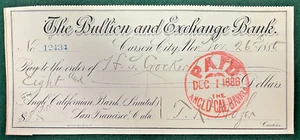 1886 signed T. R. Hofer (1st & last witness Carson City Mint) Crocker Woolworth - Picture 1 of 3