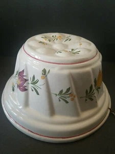 Vintage Itallian Hand Painted Gelitan Mold,4.5" Tall, 9" round, 4.5 deep, marked - Picture 1 of 7