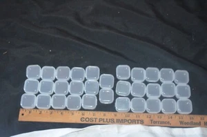Bead Storage Containers Lot of 32 Square Plastic - Picture 1 of 7