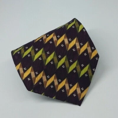 Галстук шелковый Altea Nordstrom бордовый красный зеленый коричневый геометрический мужской 56 x 4 - Изображение 1 из 4