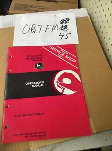 Genuine JOHN DEERE 125 & 140 High Pressure Washer Operator's Manual OM-TY20783  - Picture 1 of 6