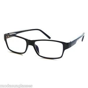 Anteojos rectangulares NERD a rayas retro para hombres y mujeres moda marco unisex lentes transparentes - Imagen 1 de 4