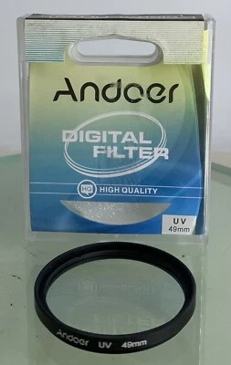 ANDOER CAMERA FILTER 49mm Lens Protector+CASE+CLEAN+GOOD CONDITION-580 - Image 1 of 2
