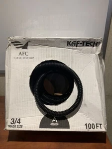 KAF-TECH Ultraflex Mechanical Non-Metallic Black Tubing Conduit 3/4" x 100' - Picture 1 of 5