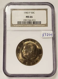 1983-P 50c Kennedy Half Dollar - NGC MS 66 - SKU-X3794 - Picture 1 of 6