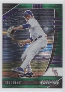 2020 Panini Prizm Draft Picks Green Pulsar Prizm Cole Henry #PDP55