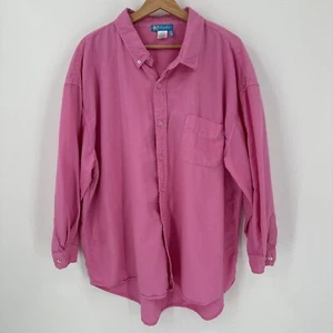Fresh Produce Mens Button Down Shirt Pink 100% Cotton Casual Size 2X - Picture 1 of 4