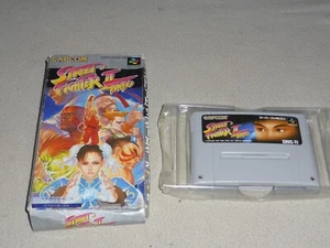 NINTENDO SUPER FAMICOM GAME STREET FIGHTER II TURBO W BOX IMPORT CAPCOM SFC - Picture 1 of 6