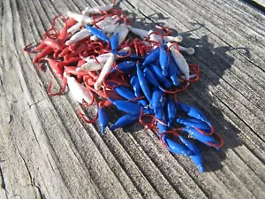 Lote de 30 Bluegill Candy 1/64 oz arroz hinchado brillante rojo blanco y azul K33 - Imagen 1 de 3