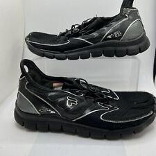 FILA Men's Sz 8.5 Black Skele-Toes EZ Slide Finger Barefoot Sport Shoes