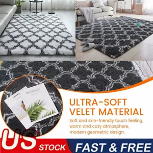 Luxus flauschiger Teppich ultraweicher Shag Teppich für Schlafzimmer Wohnzimmer große Fläche Teppiche - Bild 1 von 44