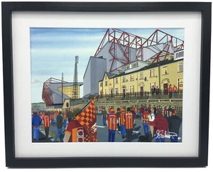 Bradford, Valley Parade. Framed Football Stadium Art Print. 14" x 11" Frame - Picture 1 of 9
