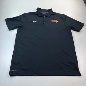 Nike Illinois State Redbirds Polo Shirt Mens Extra Large XL Black Dri Fit NCAA - Picture 1 of 7