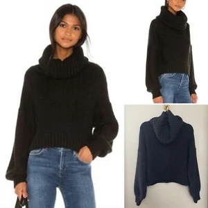 Revolve Lovers & Friends Ryder Schwarz Oversized Minimalistisch Kuschelig Grobstrick Pullover S - Bild 1 von 12