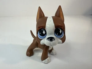 Littlest Pet Shop Brown Great Dane LPS 588 ojos de diamante azul - Imagen 1 de 7