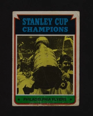 Vintage 1974 OPC NHL Hockey Card #216 STANLEY CUP CHAMPIONS Philadelphia Flyers - Image 1 of 2