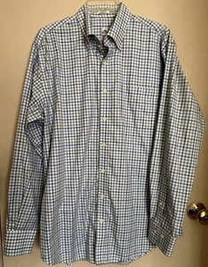 Peter Millar Nanoluxe Button Down Shirt Mens Large Plaid Multicolor - Picture 1 of 7