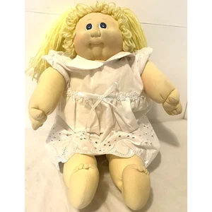 Muñeca Cabbage Patch Soft Sculp O.A.A. Niña cabello rubio ojos azules Xavier Roberts - Imagen 1 de 14