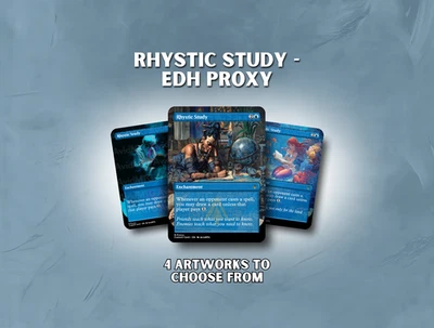 Rhystic Study - Custom Magic: The Gathering Card - Image 1 of 4