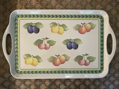 Villeroy & Boch French Garden Fleurence Melamine Rectangular Handled Tray - Image 1 of 4