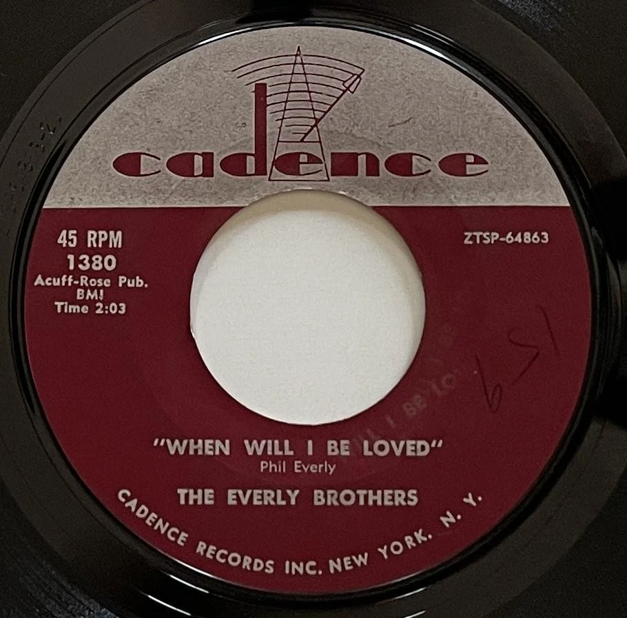 The Everly Brothers When Will I Be Loved / Be Bop A-Lula 45 rpm EX Cadence - Image 1 of 2