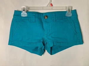 Pantalones cortos elásticos American Eagle para mujer talla 2 - pantalones cortos azulados - 30" x 2" - Imagen 1 de 4