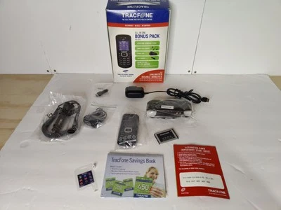 Samsung T105G - Black (TracFone) Prepaid GSM Cell Phone - All-in-One Bonus Pack - Image 1 of 4