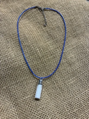 Handcrafted Artisan Sea Salt Crystal Glass L Vial Amulet Protection 17” Necklace - Image 1 of 4