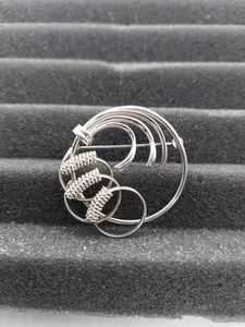 Broche Bond Boyd vintage de plata de ley - redondo - Imagen 1 de 7