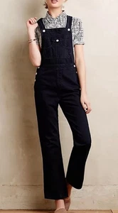 Alexa Chung x AG Adriano Goldschmied Black Denim Overalls Sz 27R SOLD OUT $325 - Picture 1 of 13