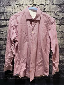 Charles Tyrwhitt Button Up Shirt Men's 16/33in Pink Extra Slim Fit Long Sleeve - Picture 1 of 6