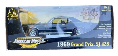 Pontiac Grand Prix SJ 428 ERTL 1969 American Muscle Elite 1/18 negro raro 🚗 Foto 1 de 4