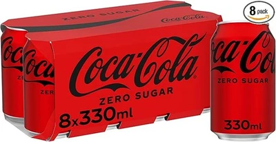 Coca-Cola Zero Sugar 8 x 330 ml - Image 1 of 3