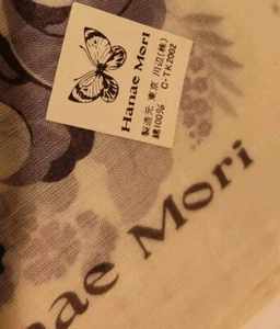 "Pañuelo de algodón HANAE MORI raro vintage cuadrado de bolsillo 18"" diseño floral sin precio base" - Imagen 1 de 13