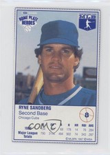 1987 Kraft Home Plate Heroes Food Issue Ryne Sandberg #8 HOF