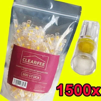 CLEARFEE Premium Zigarettenfilter 1500 Stück Zigaretten Filter Nikotinfilter