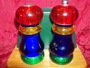 Olde Thompson 5” Sunset Acrylic Salt & Pepper Mill Shaker and Napkin Holder - Picture 1 of 4