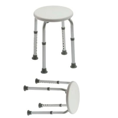 Round Bath and Shower Durable Chair Bathing Aid Height Adjustable Stool Seat