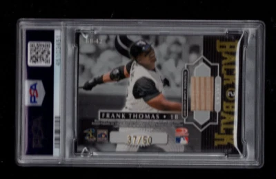 2001 DONRUSS ELITE BACK TO BACK JACKS DOUBLE #42 FRANK THOMAS SP #/50 PSA 7 NM - Image 1 of 2