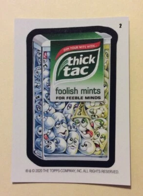2020 Wacky Packages Thick Tac Foolish Mints Puzzle Back #2 - Image 1 of 2