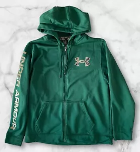 Under Armour Storm Softshelljacke Herren XL Full Zip grün mit Camo Logo Kapuze - Bild 1 von 7
